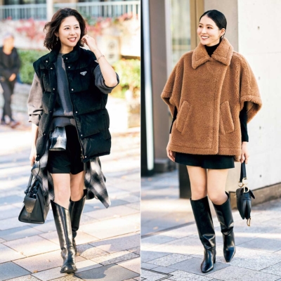 VERYママの【ロングブーツコーデ】をSNAP！ショート＆ハーフパンツ合わせが好バランス