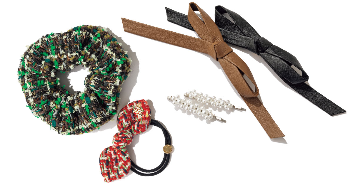 冬素材を使った注目のヘアアクセたち