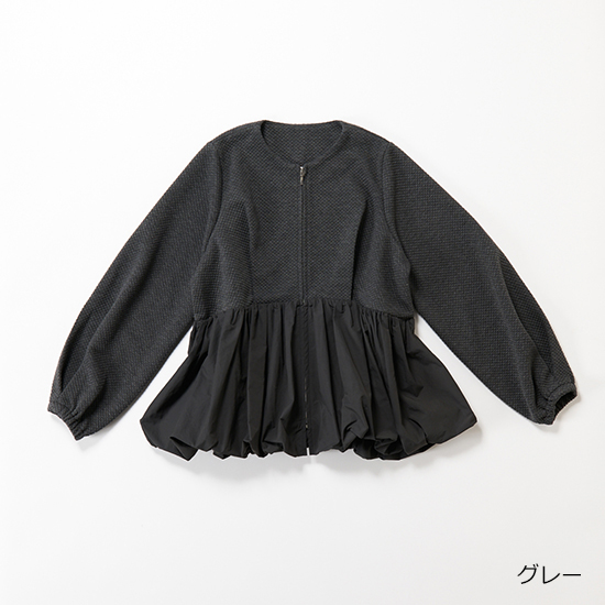 [THREE SQUARE]バルーンコンビブルゾン