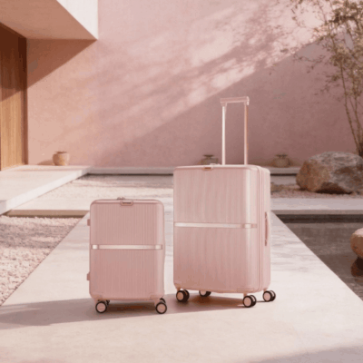 サムソナイトで発見！限定の「桜ピンク」が可愛すぎて、GWの家族旅行がもっと楽しみに