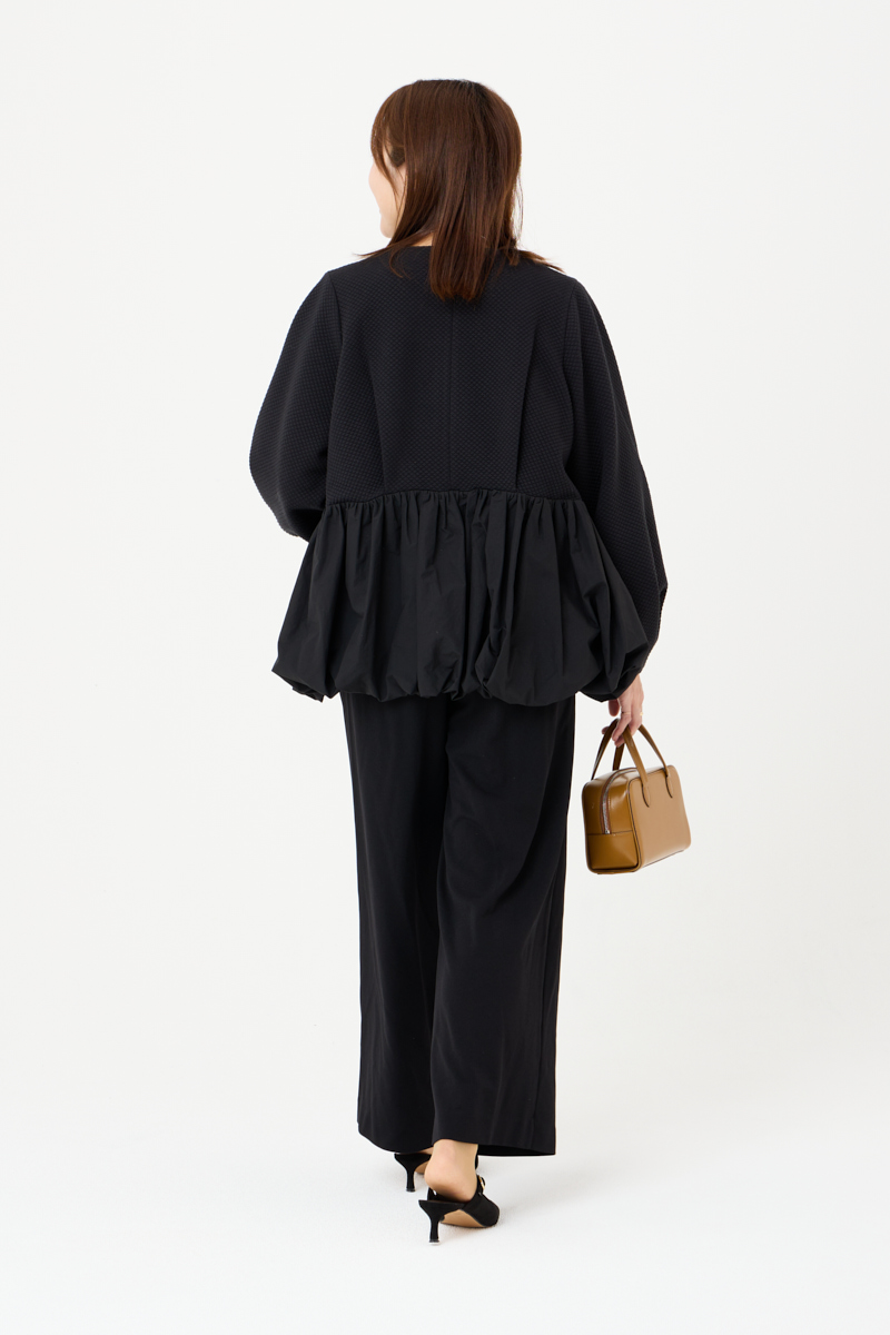 クラウドチームVERY竹内菜摘の[THREE SQUARE]バルーンコンビブルゾン_園行事コーデ