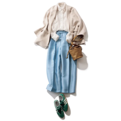 キレイめ服にも！【カラースニーカー】は寒色MIXで大人