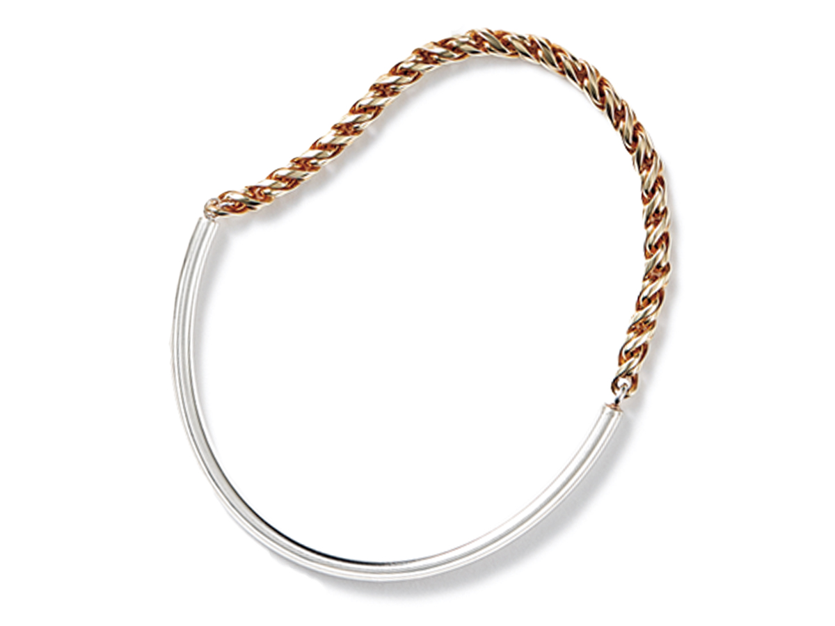 エルエーエイチのシルバーとゴールドがコンビになったブレスレット