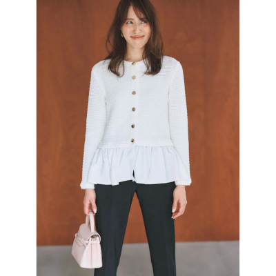 【春アウター】ジャケット見えカーデは羽織り＆トップスとしても活躍！