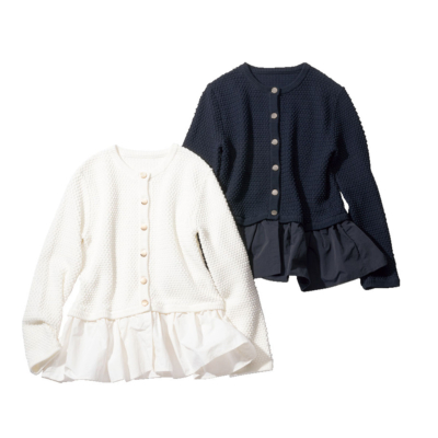 【春アウター】きれいめ派ママの春コーデに『ジャケット見えカーディガン』