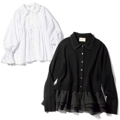 モノトーンで着映える『今っぽ甘ブラウス』4選！ウエストINしなくてOK