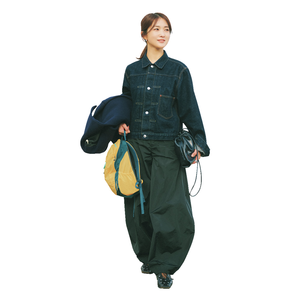 シャカパン×デニムジャケットの軽快オシャレ