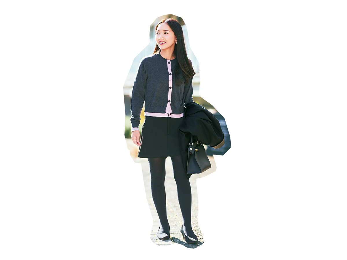 ZARAのニットとキュロットにパンプスを履いた読者コーデ