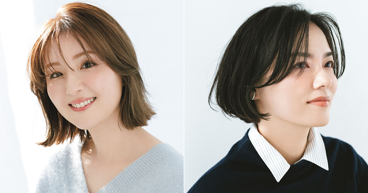 ボブヘアのママ２人