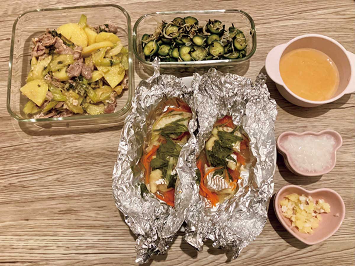 栄養満点の食事と離乳食