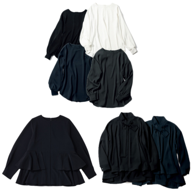 【甘派ママに】「それどこの？」と聞かれる『洗えるネイビーブラウス』3選