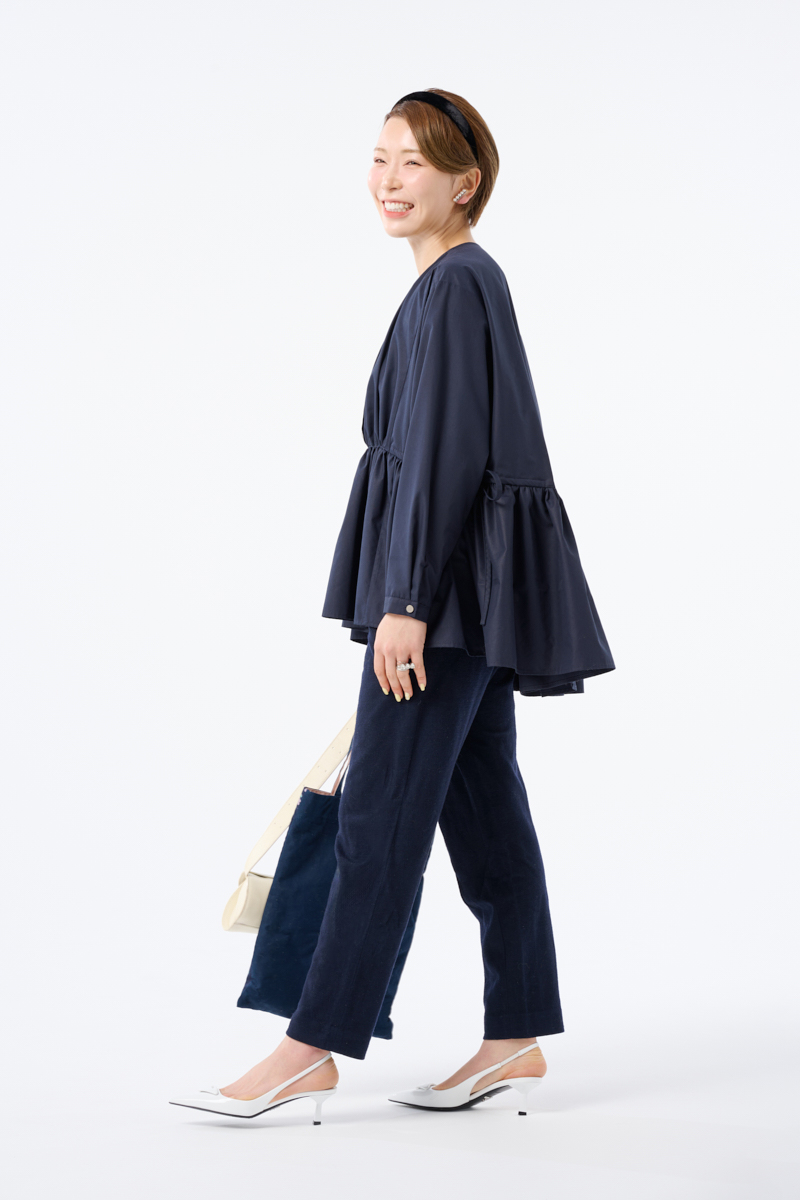 クラウドチームVERY高橋香穂の[ALEGRE]サイドリボンペプラムブラウスコーデ