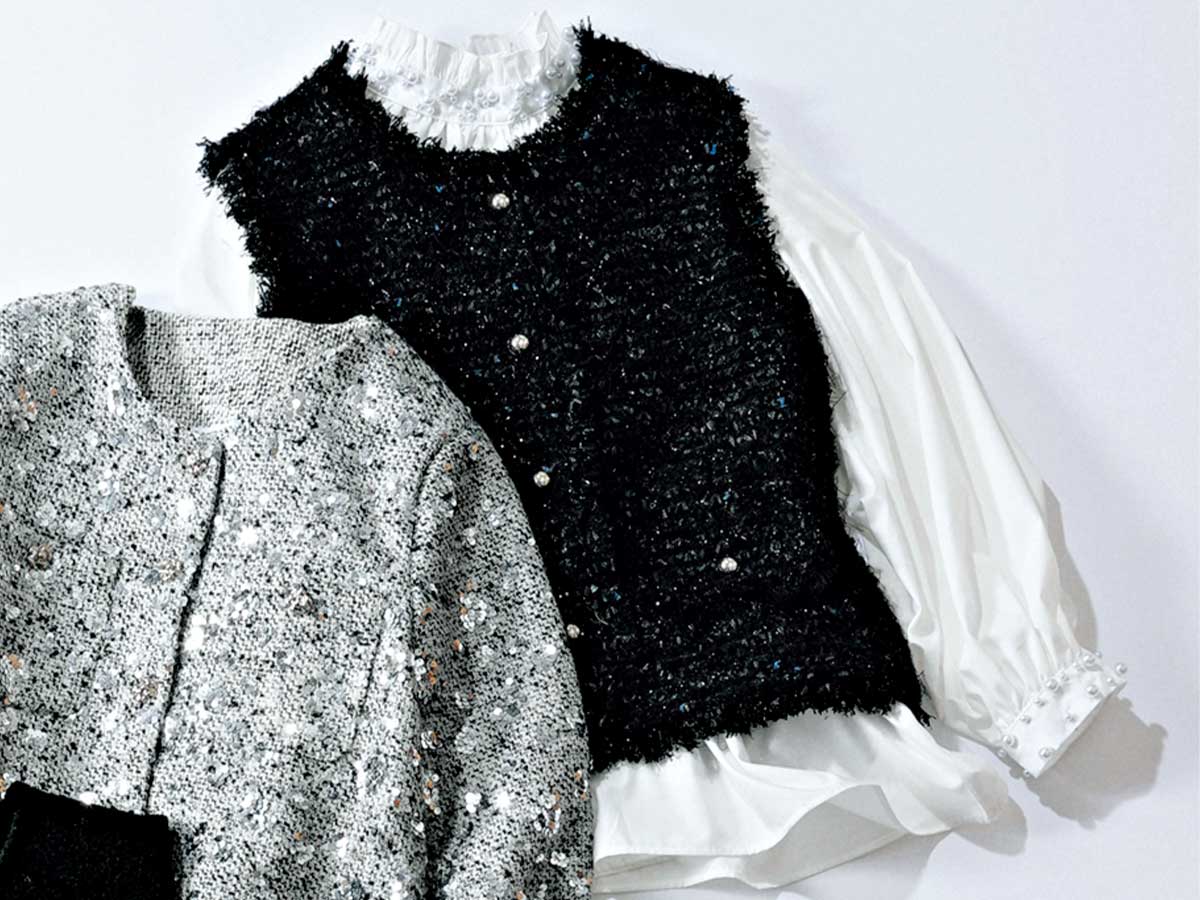 BéBéoDの白ブラウスとジレ