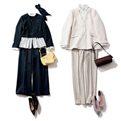 セレモニーは“セット買い”が賢い！その後も着回せる【パンツコーデ】3選