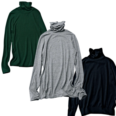 【GU】は1990円！肌寒い春先に「薄軽タートル」がちょうどいい