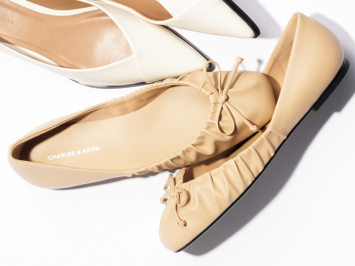 チャールズ＆キースのベージュのキレイめシューズ