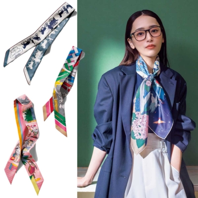 【エルメスのスカーフで】手持ち服が“セレモニー仕様”に！使いやすい柄の選び方