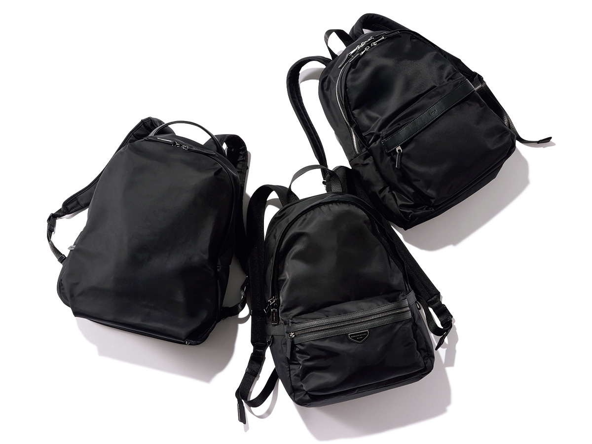 働くママのシンプルな黒リュック