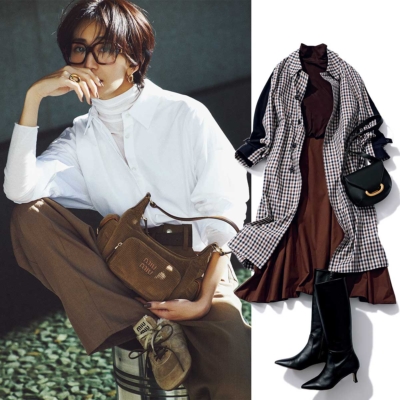 【GU、無印良品etc.】春先まで活躍する「薄タートル」は同色レイヤードが今っぽい！