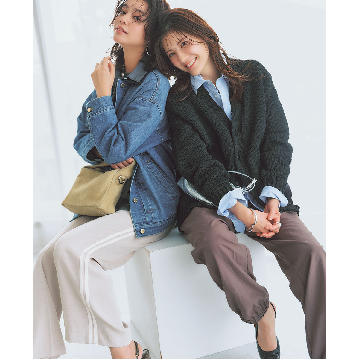 キレイめママの今どきスポーティミックスコーデ