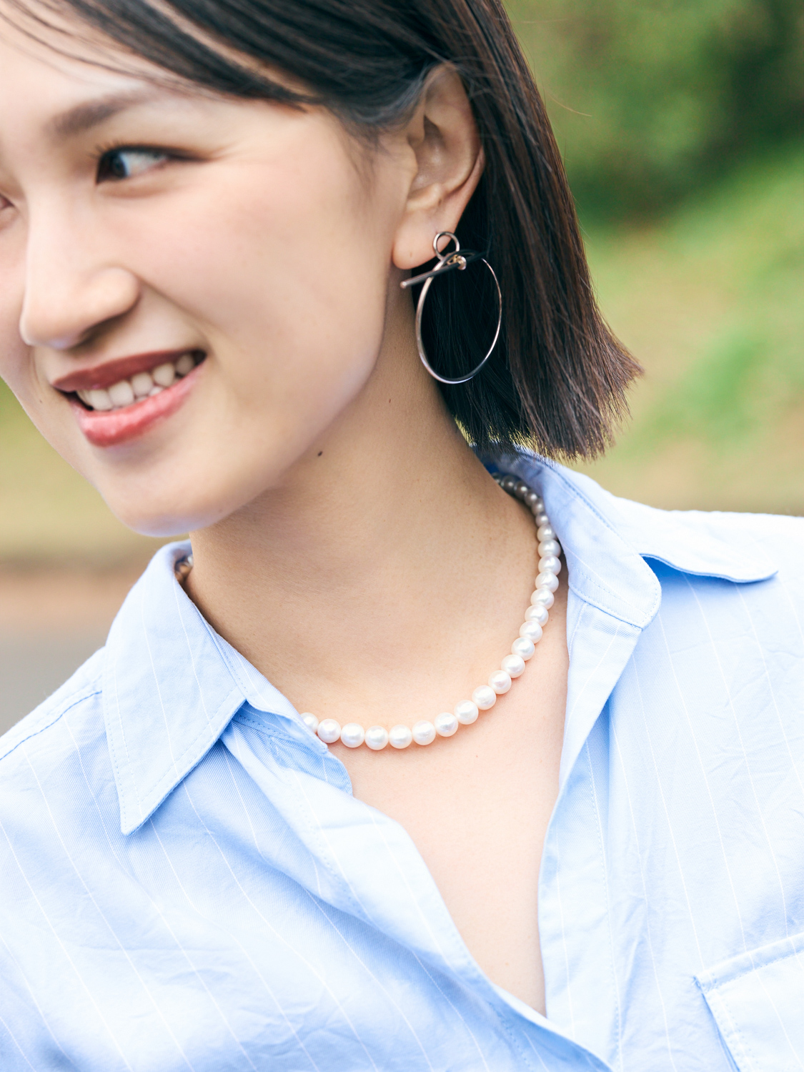 パールネックレスの寄り写真