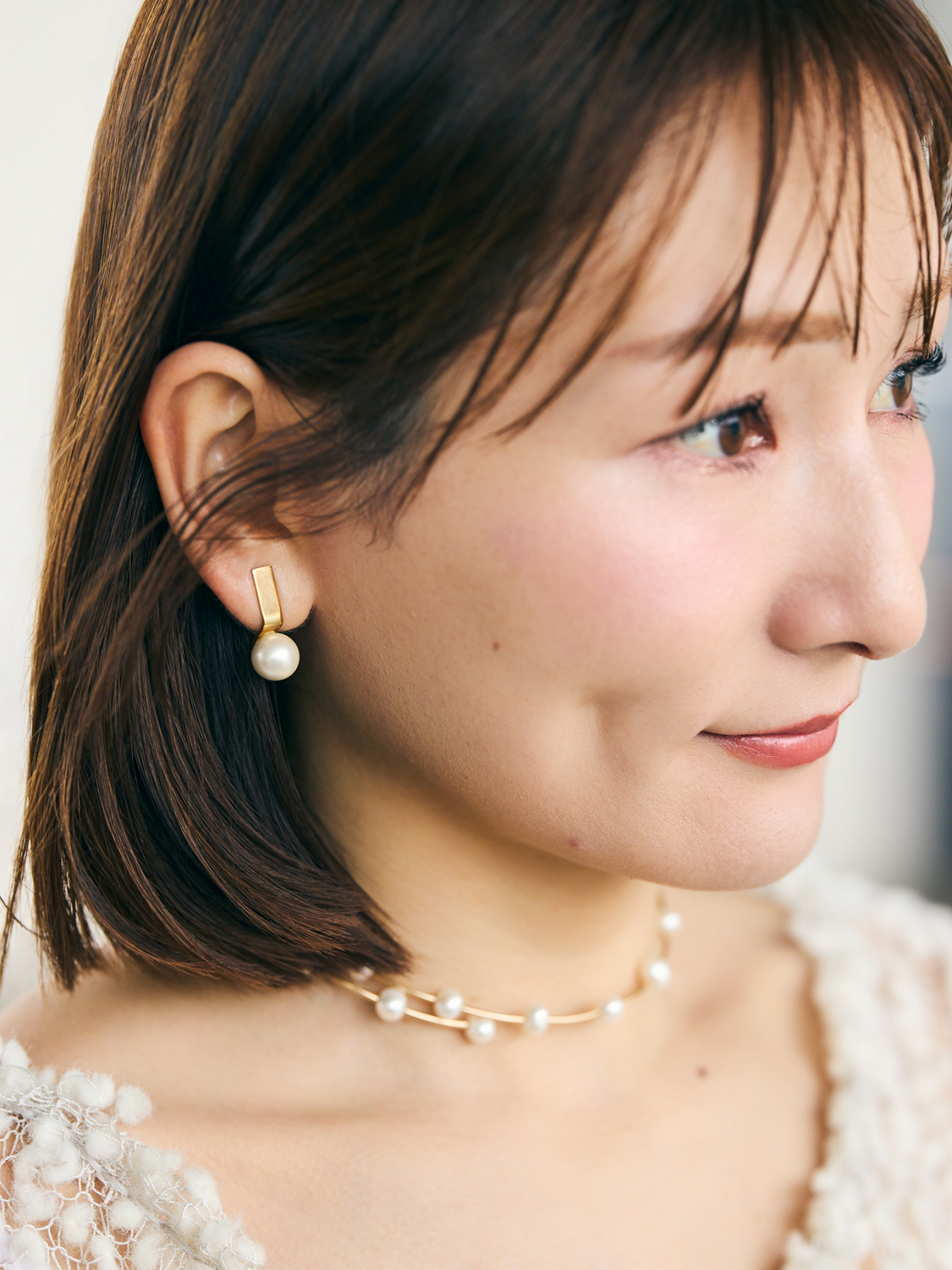 パールピアスの寄り写真