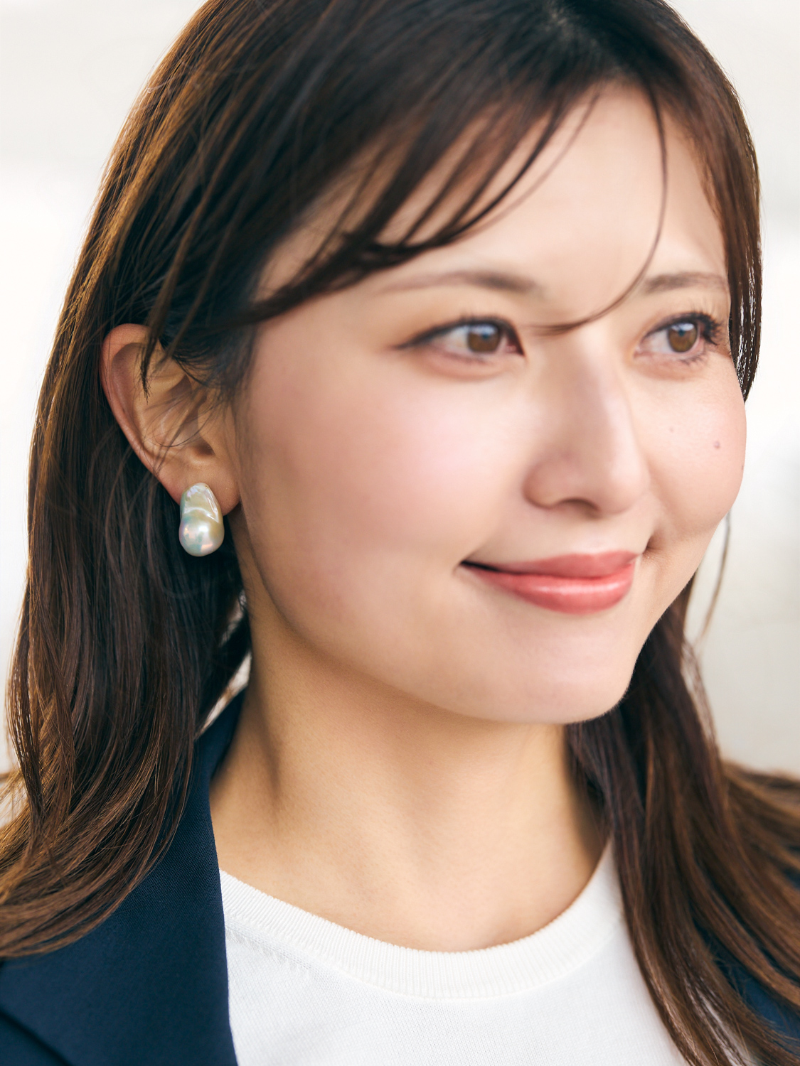 パールピアスの寄り写真