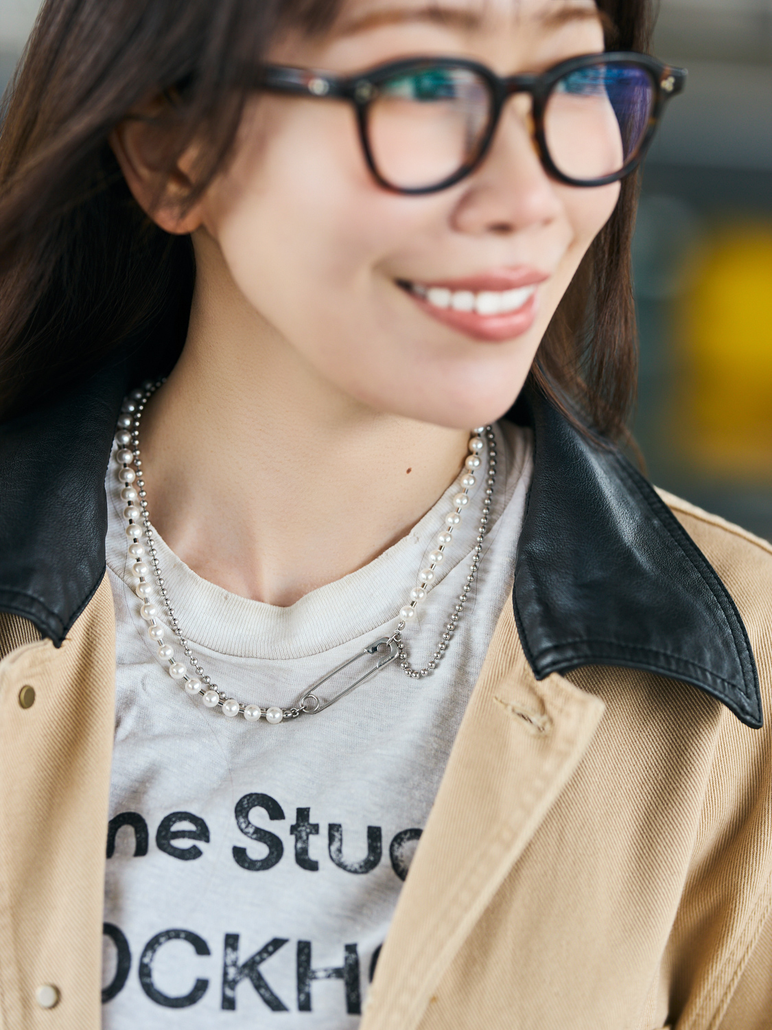 パールネックレスの寄り写真