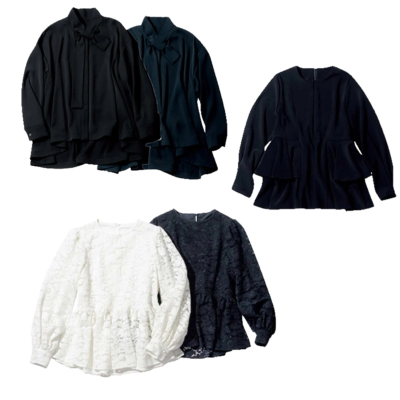 【卒入園・卒入学式】ネイビーでも地味見えしない！『甘めブラウス』3選