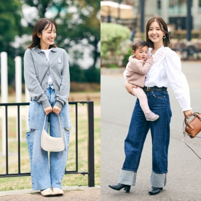 【最新デニムSNAP10選】今年の春は“太め”が主流！キレイ見えする秘訣とは？