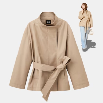 花粉症の人注目！【プラステ】トレンチコートが洗えて春の雨にも強い