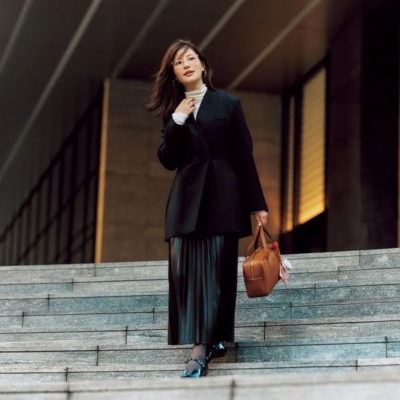 春アウターに【キレイめジャケット】が活躍！黒でまとめてモード見え