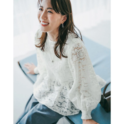 1枚で主役の【レースブラウス】は端境期に最適！デイリー＆通勤にも◎