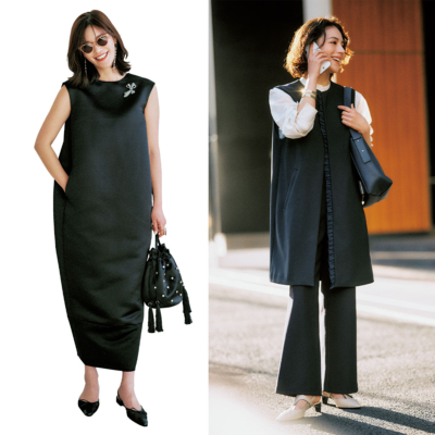 【ジレ、オールインワンetc.】全身スラリ印象を作る「ゆるIライン」コーデ4選