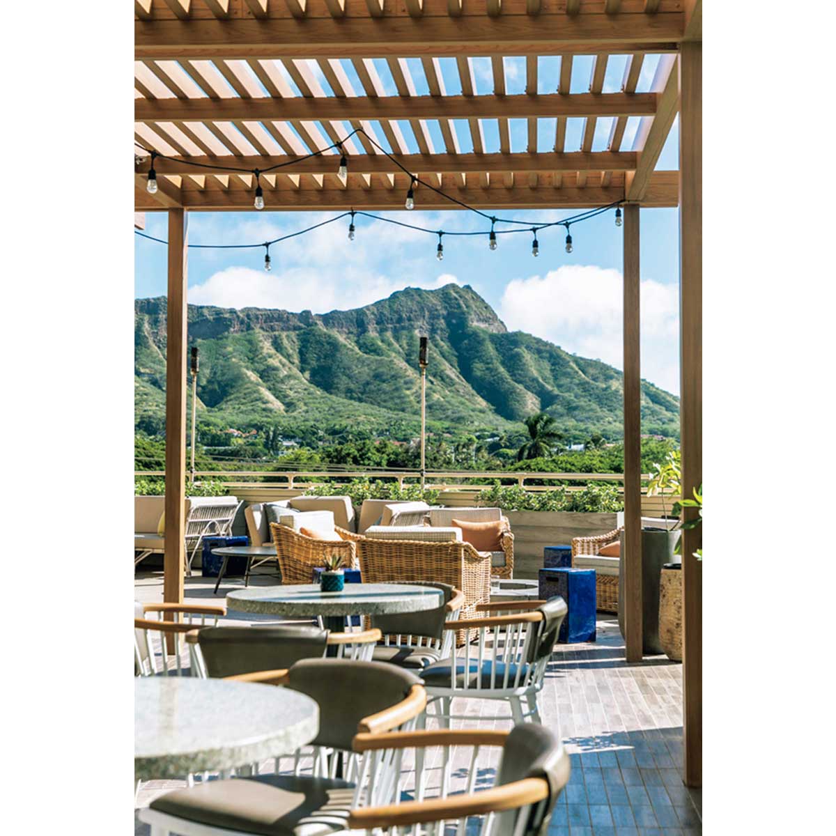 ハワイのレストランデック