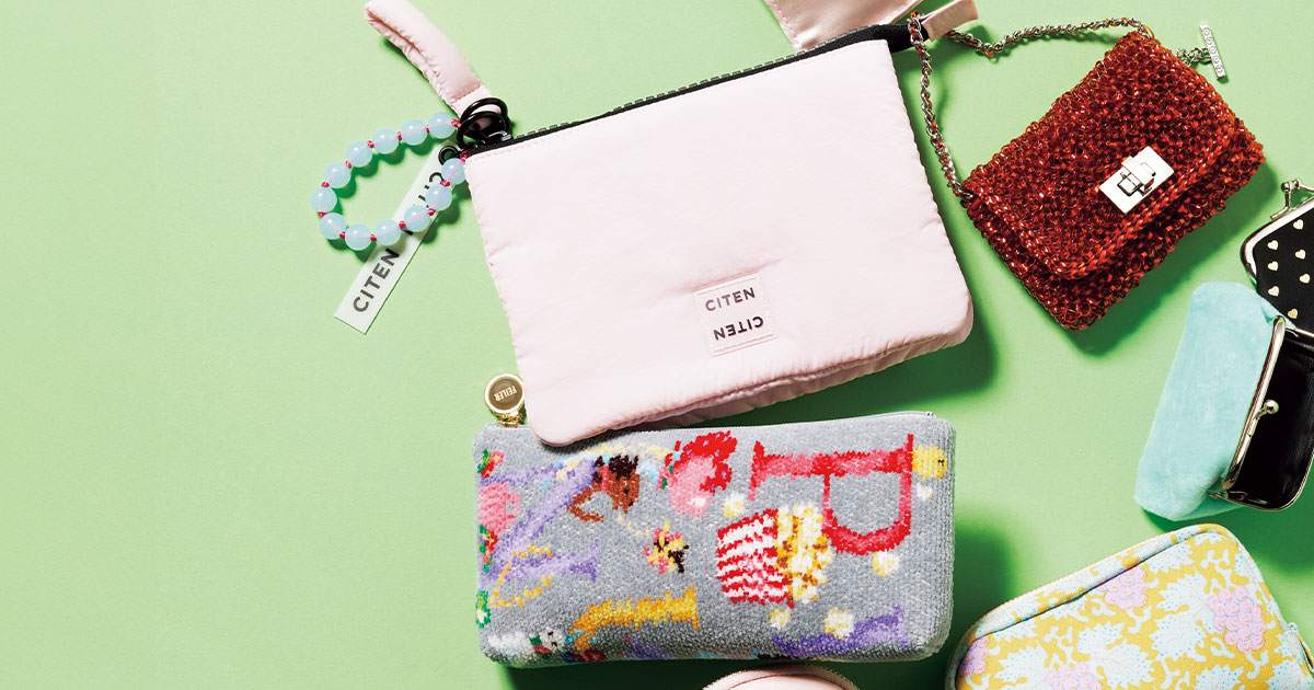 シテンのポーチとフェイラーとピオヌンナルのコラボポーチ