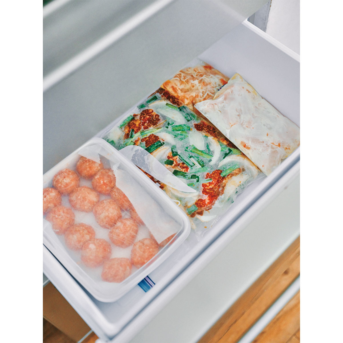 バットやジップロックに入れた下味冷凍