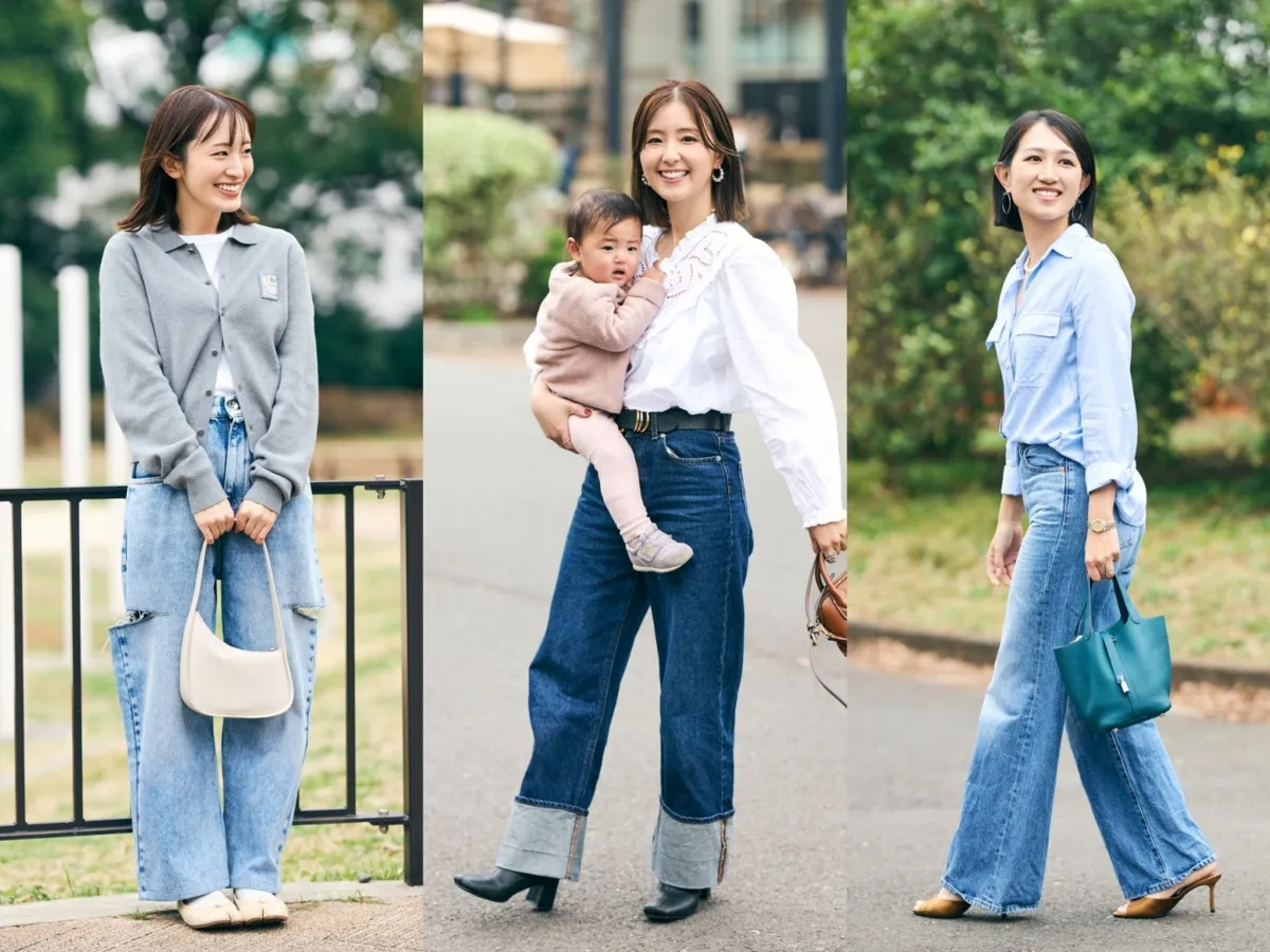 最新デニムSNAP10選】今年の春は“太め”が主流！キレイ見えする秘訣とは