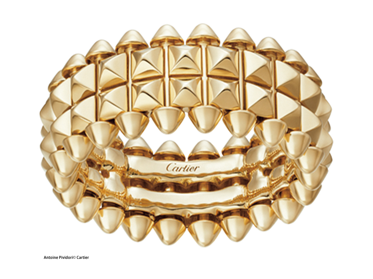 クラッシュ ドゥ カルティエのイエローゴールドのリング