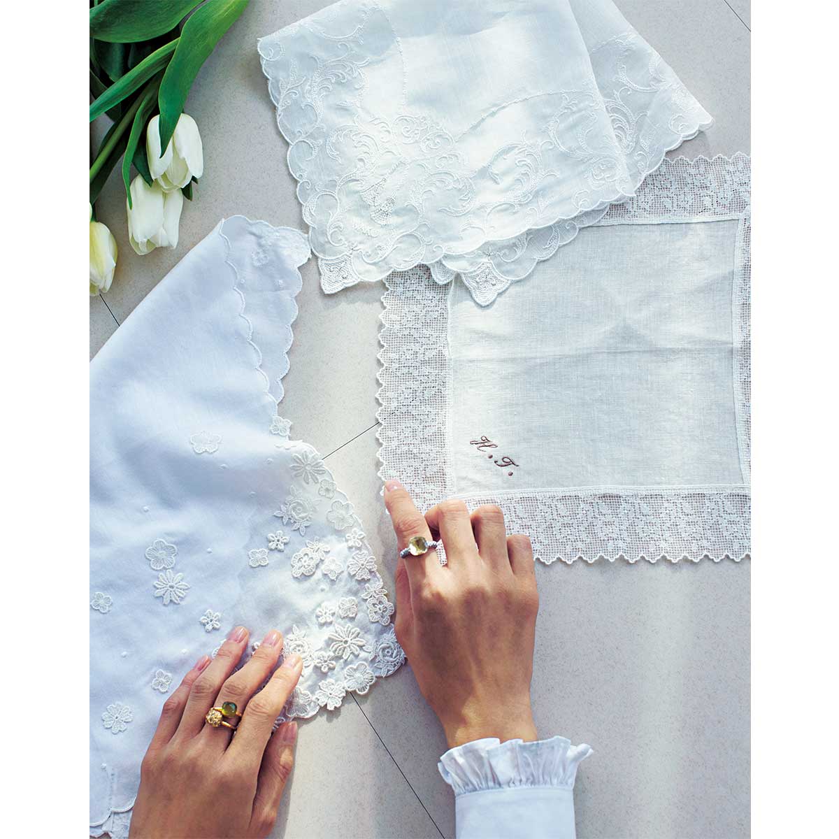 母業に欠かせない名品ハンカチ