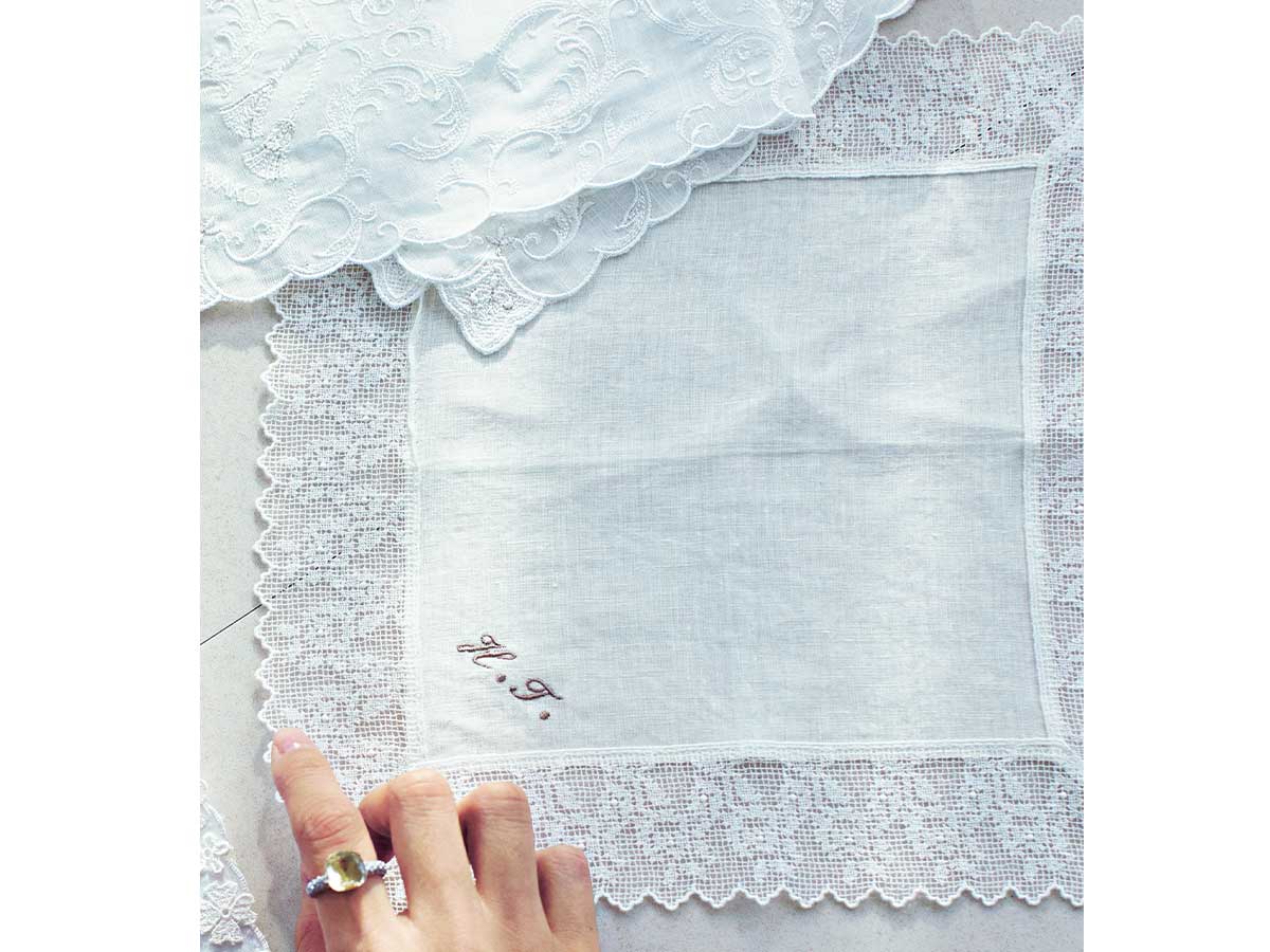 Swimmieの名前入りハンカチ