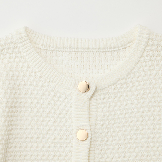 [THREE SQUARE]ペプラムニットカーディガン