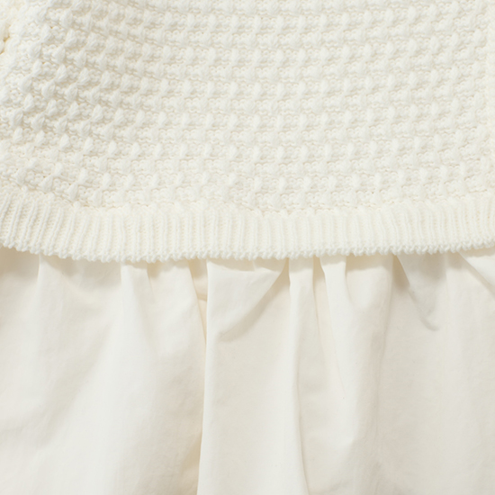 [THREE SQUARE]ペプラムニットカーディガン