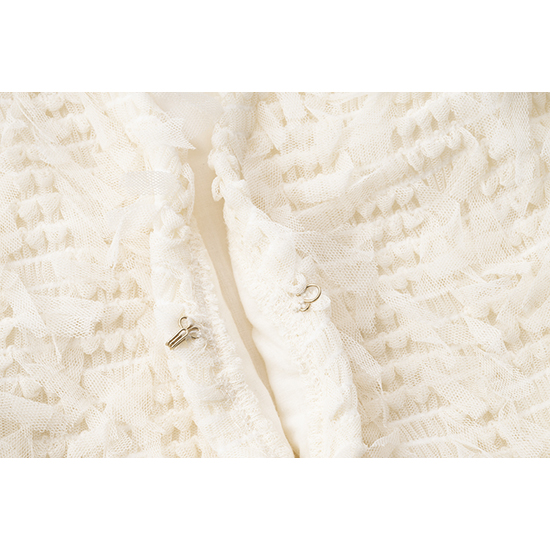 [THREE SQUARE]リボンペタルジレ