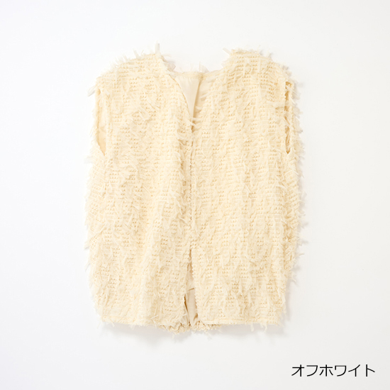 [THREE SQUARE]リボンペタルジレ