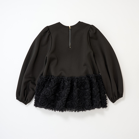 [THREE SQUARE]チュールペプラムプルオーバー