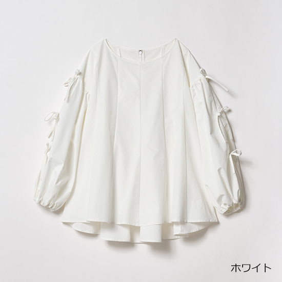 [THREE SQUARE]リボンスリーブブラウス