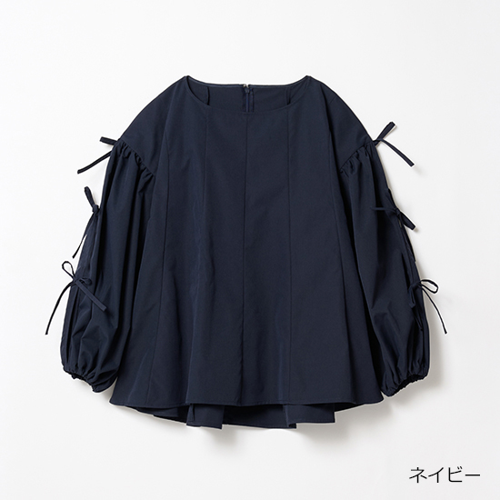 [THREE SQUARE]リボンスリーブブラウス