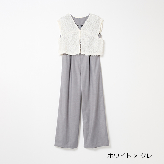 [ALEGRE]レースボレロオールインワン