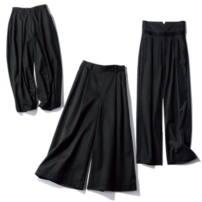 普段着・母行事もフル対応【ひとクセ黒パンツ５選】はくだけでコーデ一新！